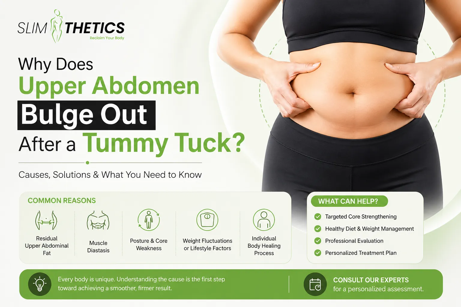 Why Does My Upper Abdomen Bulge Out After a Tummy Tuck?