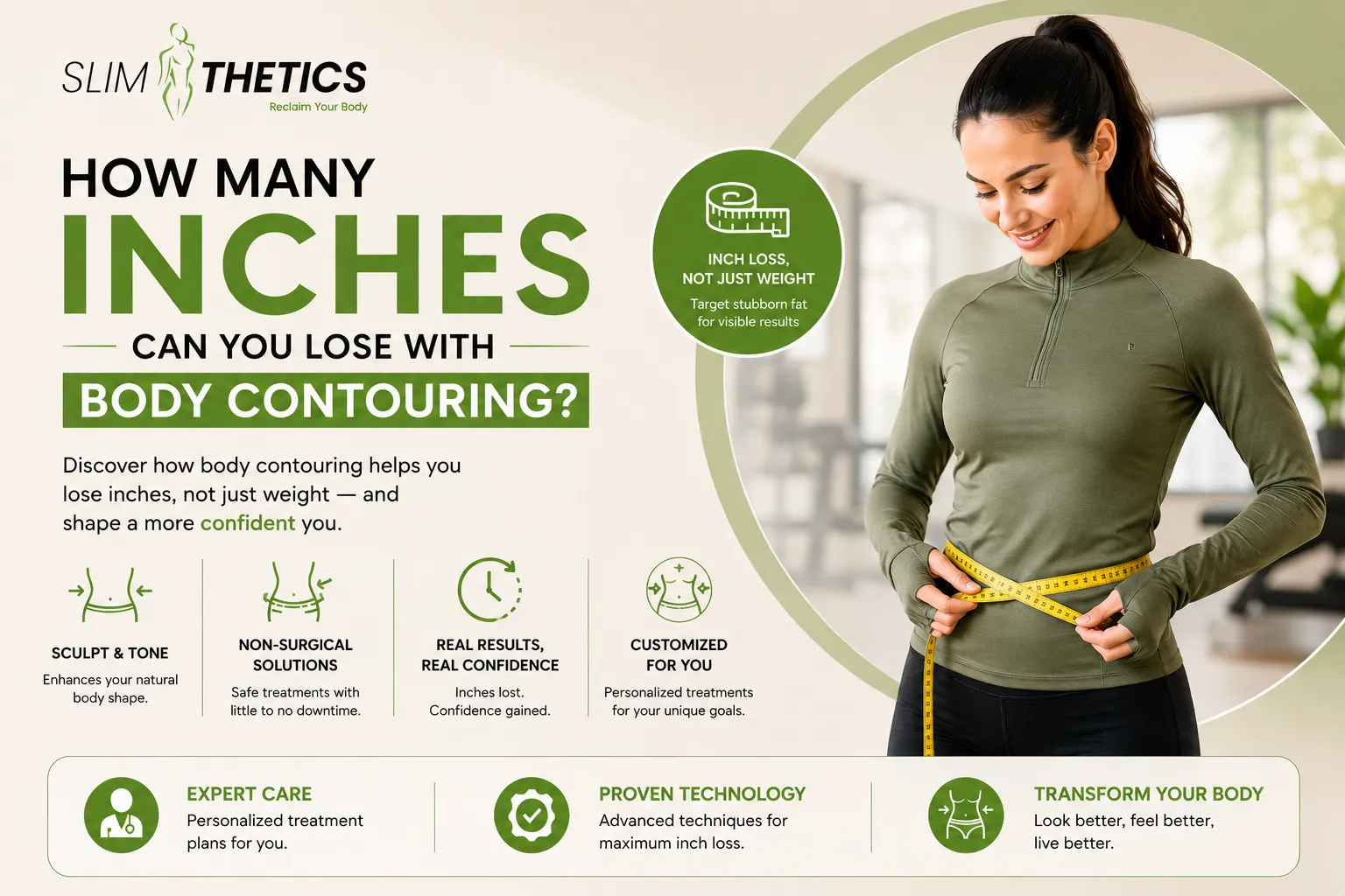 How many inches can you lose with body contouring?